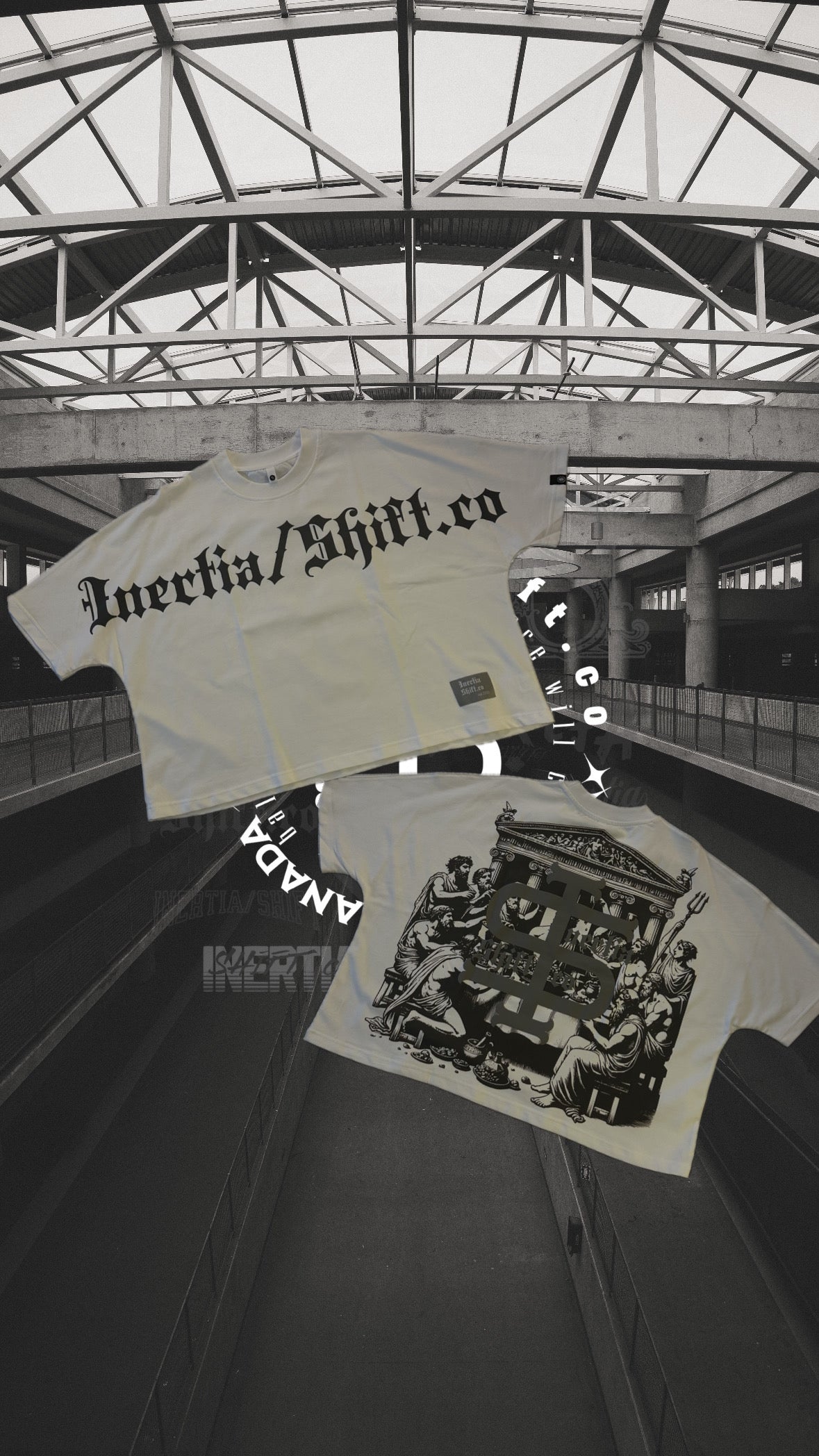 Inertia x Greek boxy t-shirt
